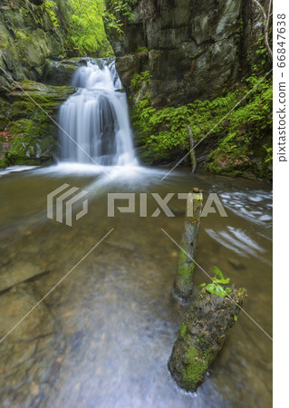 Resov waterfalls on the river Huntava in Nizky Resov waterfalls on the river Huntava in Nizky 66847638