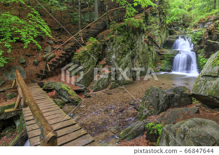 Resov waterfalls on the river Huntava in Nizky 66847644