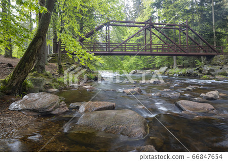 Paseracka lavka brige on the Divoka Orlice river Paseracka lavka brige on the Divoka Orlice river 66847654