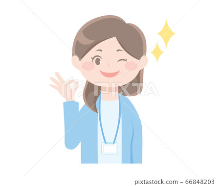 Illustration of a woman who wins and wins Illustration of a woman who wins and wins 66848203