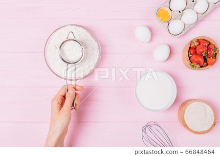 Process of making dough for strawberry pie Process of making dough for strawberry pie 66848464