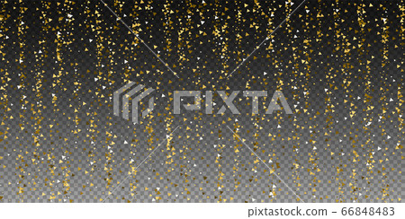 Gold triangles luxury sparkling confetti. Scattere Gold triangles luxury sparkling confetti. Scattere 66848483