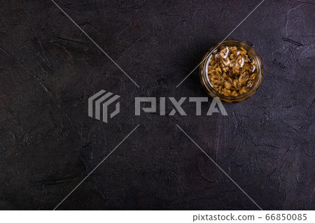 An open jar of sprots is a view from above. Copy An open jar of sprots is a view from above. Copy 66850085