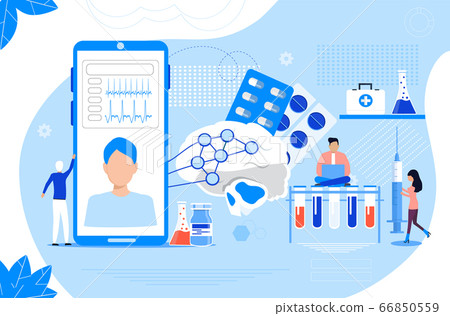 Neurologist, mental health concept vector for website. Neurology, dementia, alzheimer metaphor. Head CT in clinic. Anatomy of brain and examination psychiatric diseases. World brain day, awareness Neurologist, mental health concept vector for website. Neurology, dementia, alzheimer metaphor. Head CT in clinic. Anatomy of brain and examination psychiatric diseases. World brain day, awareness 66850559