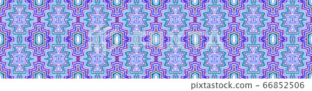 Blue Seamless Border Scroll. Geometric Watercolor Blue Seamless Border Scroll. Geometric Watercolor 66852506
