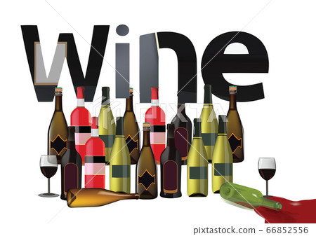 bottles of red wine Italian alcoholic beverage bottles of red wine Italian alcoholic beverage 66852556