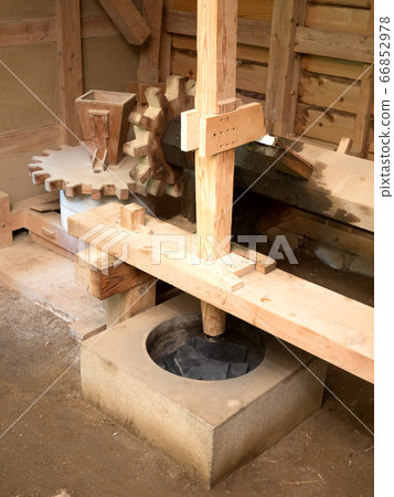 Inside the water mill 66852978