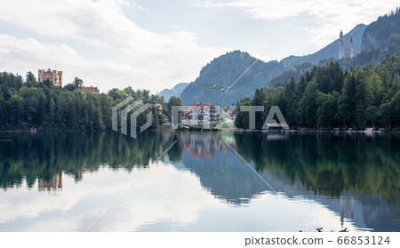Reflection Alpsee Neuschwanstein Hohenschwangau landscape mountains 66853124