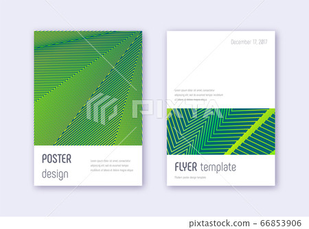 Minimalistic cover design template set. Green abst Minimalistic cover design template set. Green abst 66853906