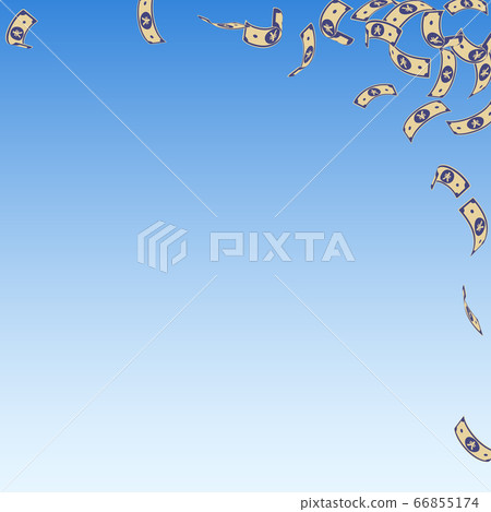 Chinese yuan notes falling. Sparse CNY bills on bl 66855174