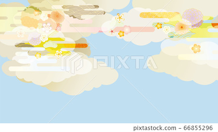 Beautiful Japanese pattern background illustration Beautiful Japanese pattern background illustration 66855296