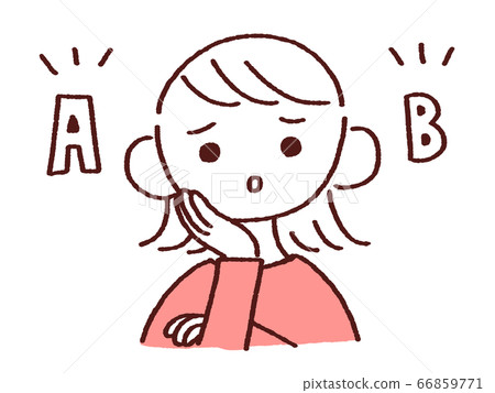 Choice image Young woman with anxious face 66859771
