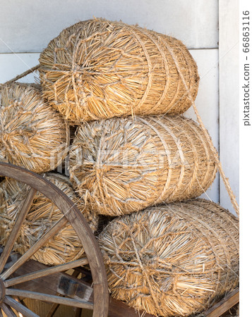 A large eight car loaded with rice bran 66863116