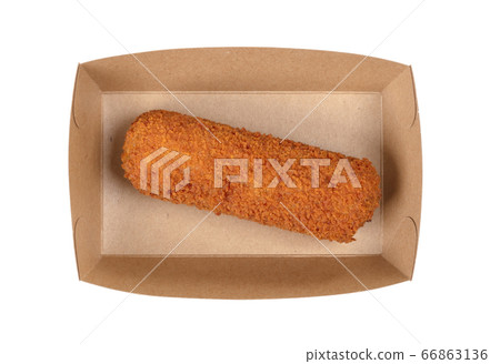 Brown crusty dutch kroket isolated Brown crusty dutch kroket isolated 66863136