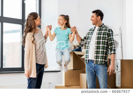 happy family with child moving to new home happy family with child moving to new home 66867937