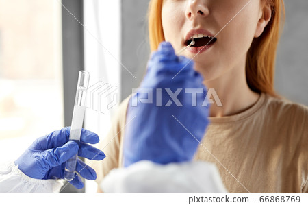 patient being tested for coronavirus disease 66868769