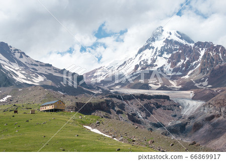 Kazbegi Mountain and Mountain Hut Georgia (Georgia) Stepsminda, Mtskheta-Mtianeti Region Kazbegi Mountain and Mountain Hut Georgia (Georgia) Stepsminda, Mtskheta-Mtianeti Region 66869917