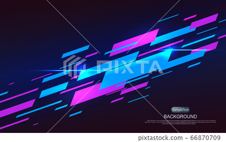 Dark geometric background with gradient, many oblique strips with glitter 66870709