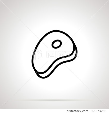 Piece of meat simple black icon Piece of meat simple black icon 66873798