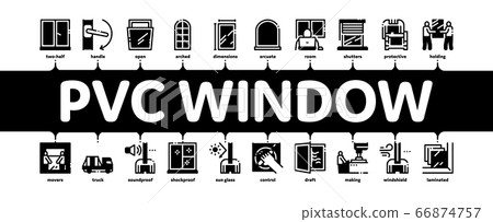 Pvc Window Frames Minimal Infographic Banner Vector 66874757