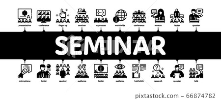 Seminar Conference Minimal Infographic Banner Vector Seminar Conference Minimal Infographic Banner Vector 66874782