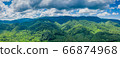 Panoramic view of the Carpathian mountains in summer aerial view 66874968