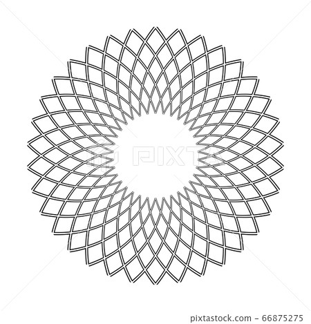 Circle rotation pattern. Abstract geometric design Circle rotation pattern. Abstract geometric design 66875275