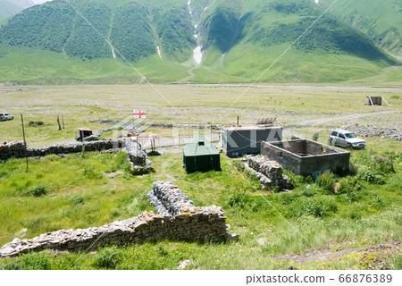 Georgia Military Checkpoint near Zakagoli Fortress Georgia (Georgia) Kazbegi 66876389