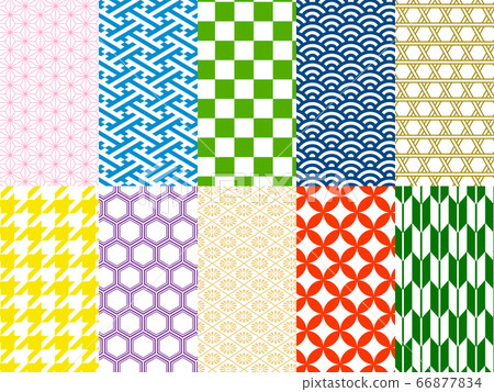 Japanese pattern set 10 types 66877834