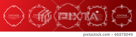 A decorative design set inspired by Christmas. Frame design with a snowflake motif A decorative design set inspired by Christmas. Frame design with a snowflake motif 66878049