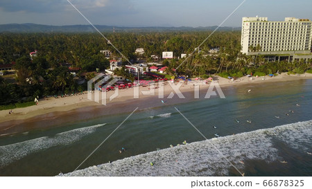 Aerial view of Sri Lanka beach. 66878325