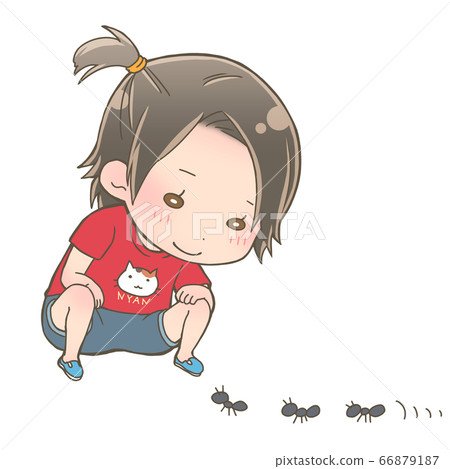 蹲下的女孩 蹲下的女孩 66879187