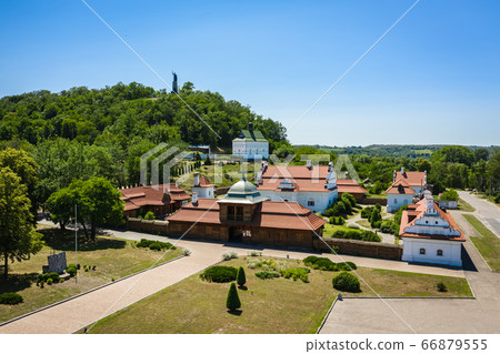 Bogdan Khmelnitsky Museum in Chyhyryn, Ukraine aerial view. Bogdan Khmelnitsky Museum in Chyhyryn, Ukraine aerial view. 66879555