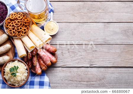 Oktoberfest party dinner with traditional dishes Oktoberfest party dinner with traditional dishes 66880067