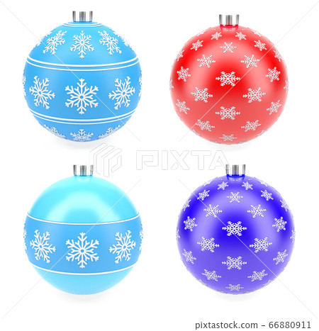 Christmas decoration balls. 3d rendering illustration Christmas decoration balls. 3d rendering illustration 66880911
