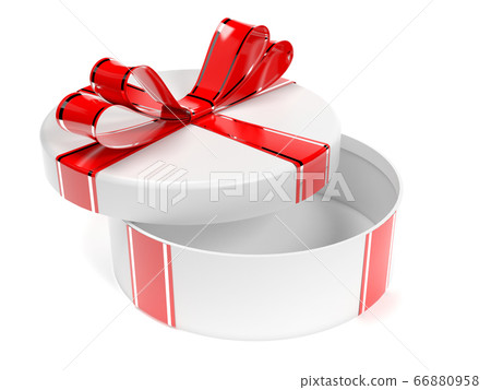 Round gift box. 3d rendering illustration 66880958