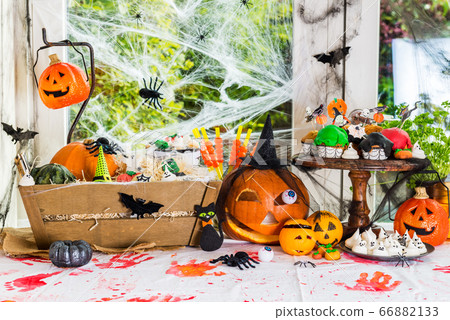 Table Set for Halloween Dinner 66882133