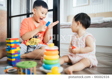 Kids playing at home Kids playing at home 66882816