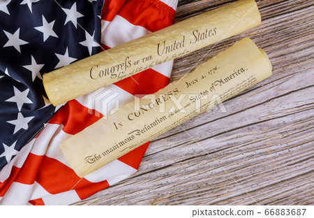 Detail document vintage parchment of American 66883687