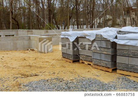 Foundation for construction of residential Foundation for construction of residential 66883758