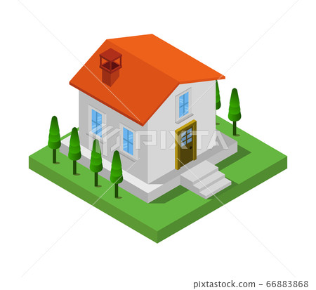 isometric house 66883868