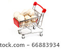 Shopping cart of champignons 66883934
