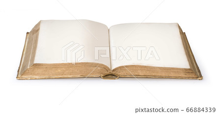 Old book open isolated 66884339