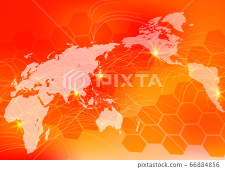 Red global network cyber communication IT image background Red global network cyber communication IT image background 66884856