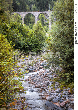 Landscape with old viaduct in forest, Filisur, Landscape with old viaduct in forest, Filisur, 66885691