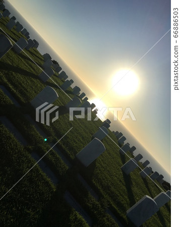 太陽在地平線上漂浮 66886503