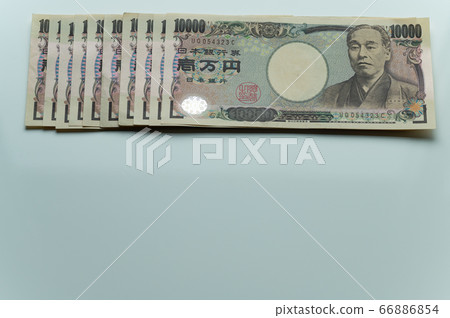 100,000 yen with copy space 100,000 yen with copy space 66886854