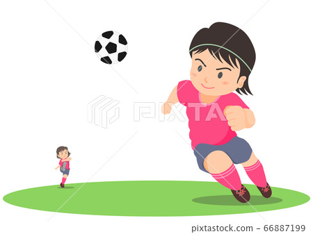 Soccer long pass girls 66887199