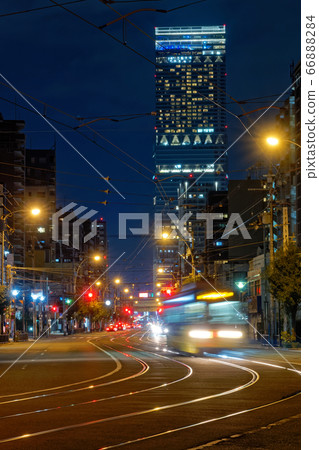 Hankai火車和Abeno Harukas的夜景 66888284