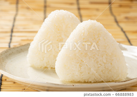 Rice balls and salted rice balls. Background, blinds. Rice balls and salted rice balls. Background, blinds. 66888983